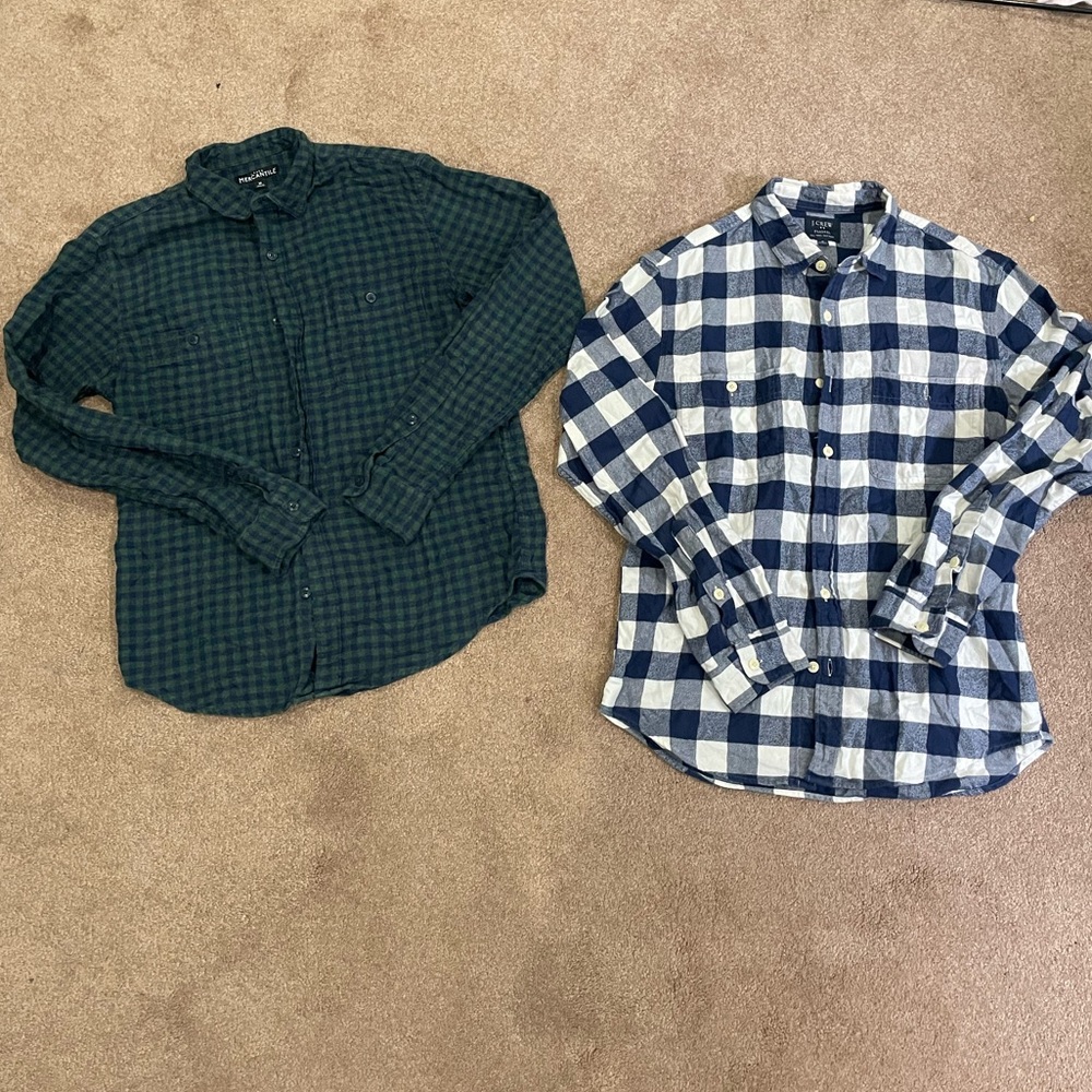 J Crew Mens Flannel - Picture 1 of 5